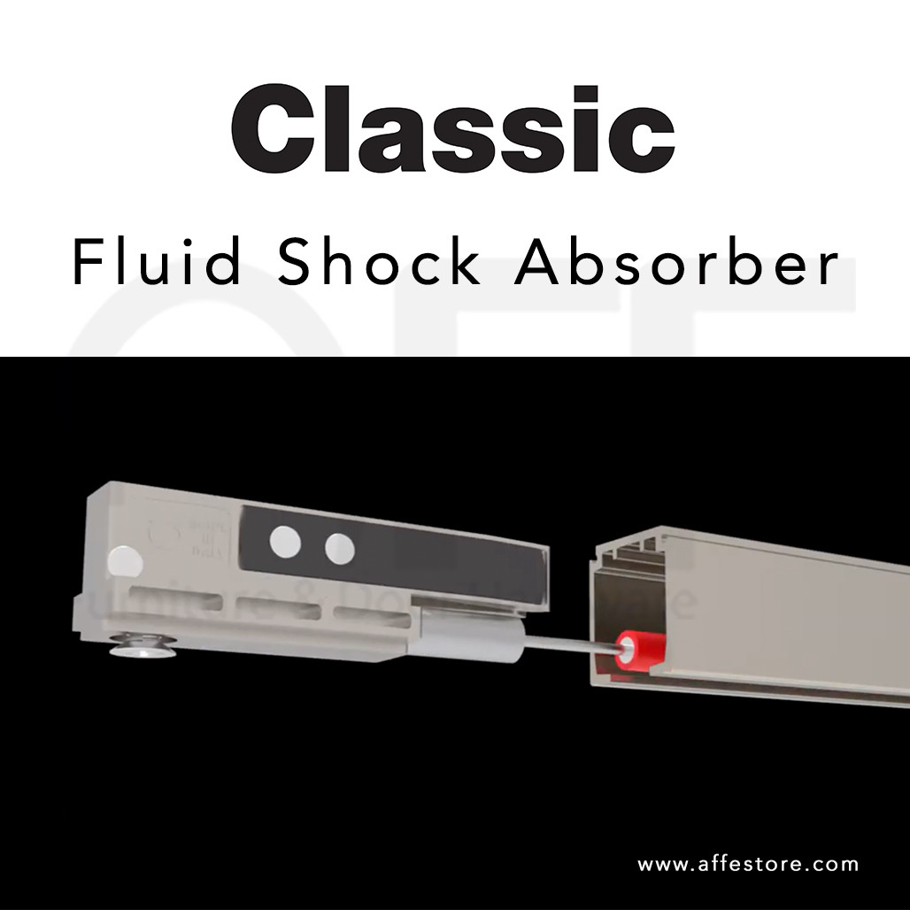 Classic No. K.120.3.1.C Fitting set for sliding wood door with Shock