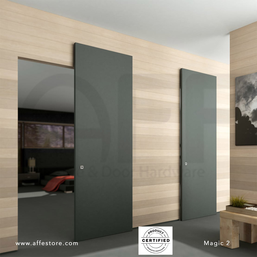 Magic 2 / 1800 Concealed sliding system for barn wood door AFFUSA Inc.