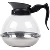 64 oz Polycarbonate Coffee Decanter With Stainless Steel Bottom - Black 