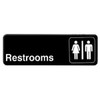(Black 9" x 3") “Restrooms”