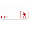 (Red 9" x 3") “Exit”
