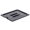 Half Size Slotted Black Polycarbonate Food Pan Lid