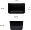 Ninth Size Black Polycarbonate Food Pan - 4" Deep (PLPA8194BK)