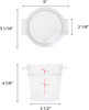 Clear Round Polycarbonate Food Storage Container w/ Red Gradations - 1 Qt (PLRFT301PC)