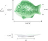 16" Light Green Melamine Fish Shaped Platter (1600CFG)