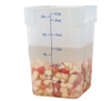 Translucent Square Polycarbonate Food Storage Container w/ Color Gradations - 22 Qt (PLSFT022TL)