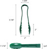 6" Polycarbonate Scallop Grip Tongs - Green (PLSGTG006GR)