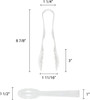 9" Polycarbonate Scallop Grip Tongs - Clear (PLSGTG009CL)