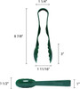 9" Polycarbonate Scallop Grip Tongs - Green (PLSGTG009GR)