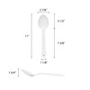 11" Polycarbonate Solid Salad Bar / Buffet Spoon - White (PLSS111WH)