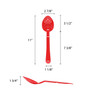 11" Polycarbonate Perforated Salad Bar / Buffet Spoon - Red (PLSS113RD)