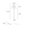 13" Polycarbonate Solid Salad Bar / Buffet Spoon - White (PLSS211WH)