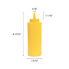 12 oz Plastic Condiment Squeeze Bottles - Yellow (PLTHSB012Y)