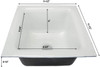 Cast Iron Enameled Floor Sink, 12" x 12" x 6"