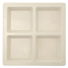 Thunder Group Passion Pearl, 4-Compartment Melamine Tray (PS5104V) 14" x 14" x 1.38"