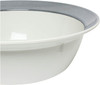 Thunder Group SD6018H Graham 10 Qt Round Ivory Melamine Bowl w/ Gray Edge