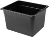 PLPA8128BK, Half Size Black Polycarbonate Food Pan - 8" Deep