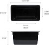 Third Size Black Polycarbonate Food Pan - 6" Deep (PLPA8136BK)