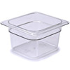 Sixth Size Clear Polycarbonate Food Pan - 4" Deep (PLPA8164)