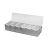 6 Condiment Organizer w/ Lid & Plastic Inserts (SLCN006)