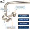 14" Wall Mount All Stainless Faucet for Chinese Wok Ranges
