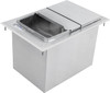 12" x 18" Stainless Steel Drop-In Ice Bin - 23 LBS