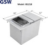12" x 18" Stainless Steel Drop-In Ice Bin - 23 LBS
