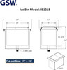 12" x 18" Stainless Steel Drop-In Ice Bin - 23 LBS