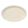 Thunder Group NS512T Nustone Tan Melamine Oval Platter Narrow Rim 11 1/2" x 8"