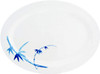 Blue Bamboo, 12" x 8.63" Oval Melamine Platter (2012BB)