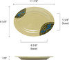 WEI, 12" x 8.63" Oval Melamine Platter (2012J) 