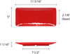 Thunder Group 24110BK Classic Pure Red Rectangular 11.25" x 5" Melamine Plate