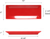 Thunder Group 29110PR Classic Pure Red 10.25" x 4" Rectangular Melamine Plate