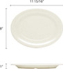11.50" Wide Rim Melamine Oval Platter