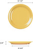 6.5" Narrow Rim Melamine Color Yellow Plate (CR106YW)