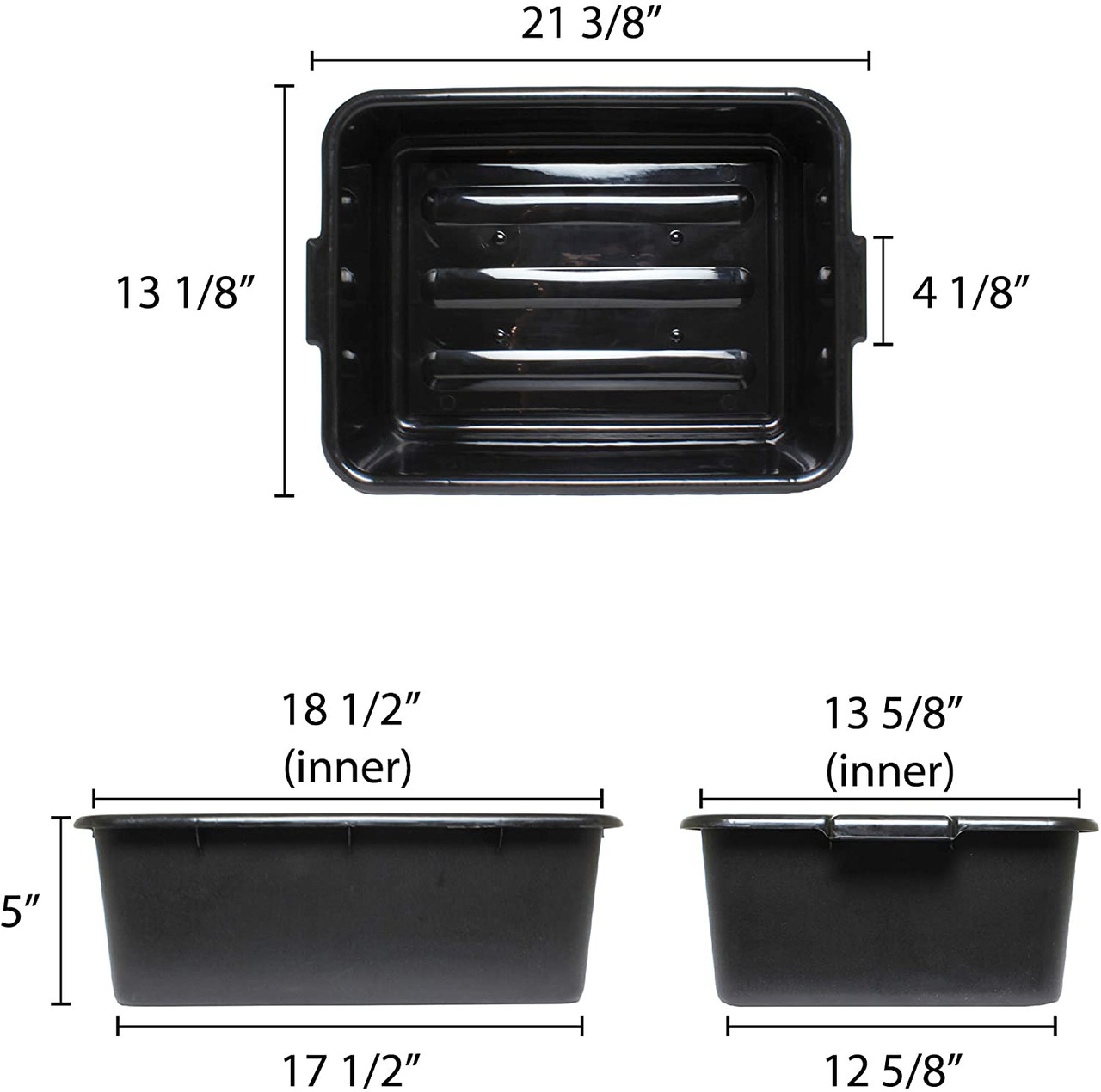 Restaurant Bus Tub (Black, Polypropylene Plastic)