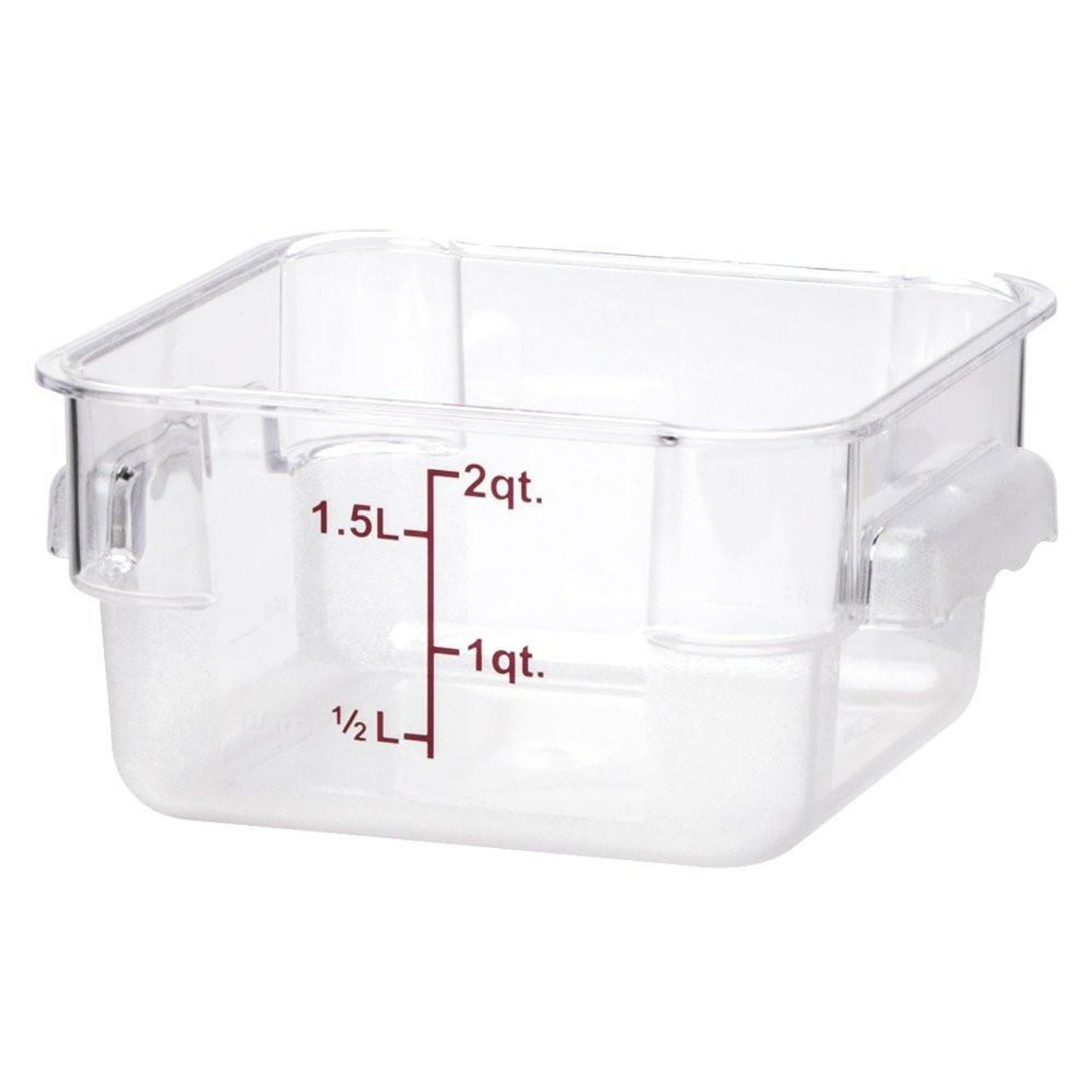 Food Storage Container 8 Qt, with Lid, Polycarbonate, Red