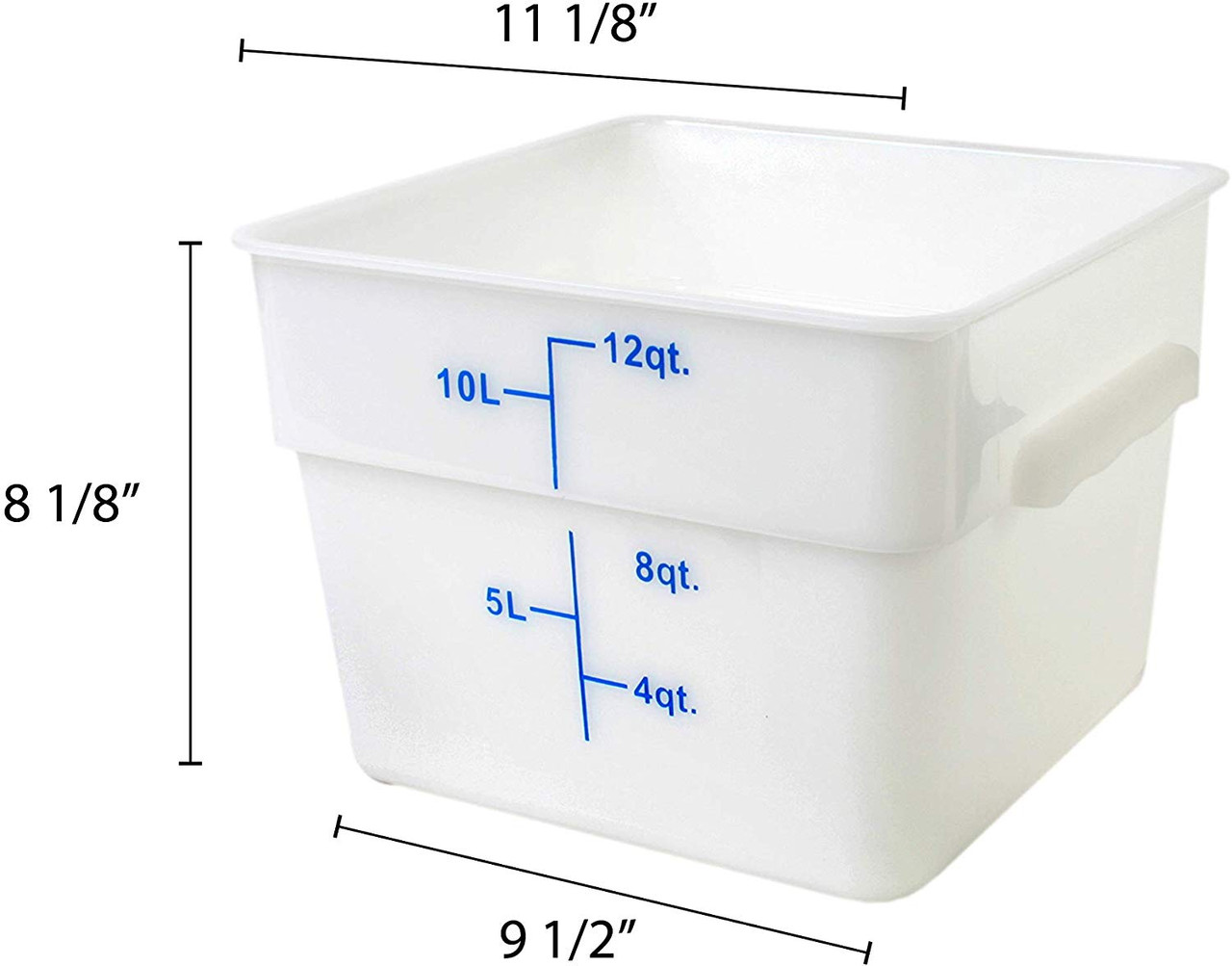 2-Quart Square White Food Storage Container