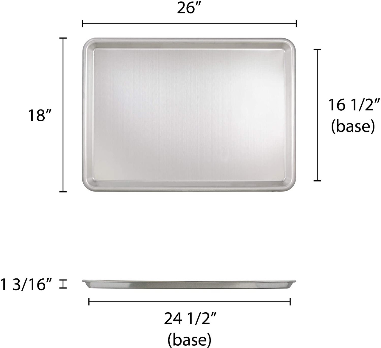 Full Size, 12 Gauge Aluminum Sheet Pan