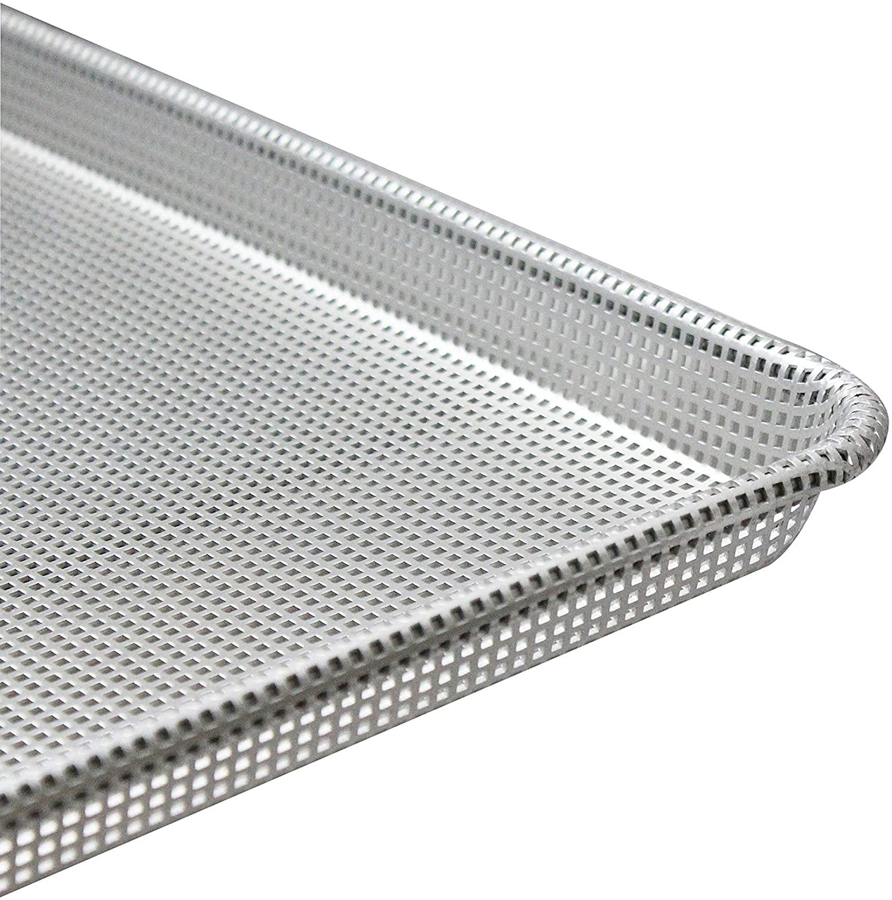 Aluminum Sheet Pan - Half Size, Fully Perforated, 16 Gauge, Heavy Duty  Glazed