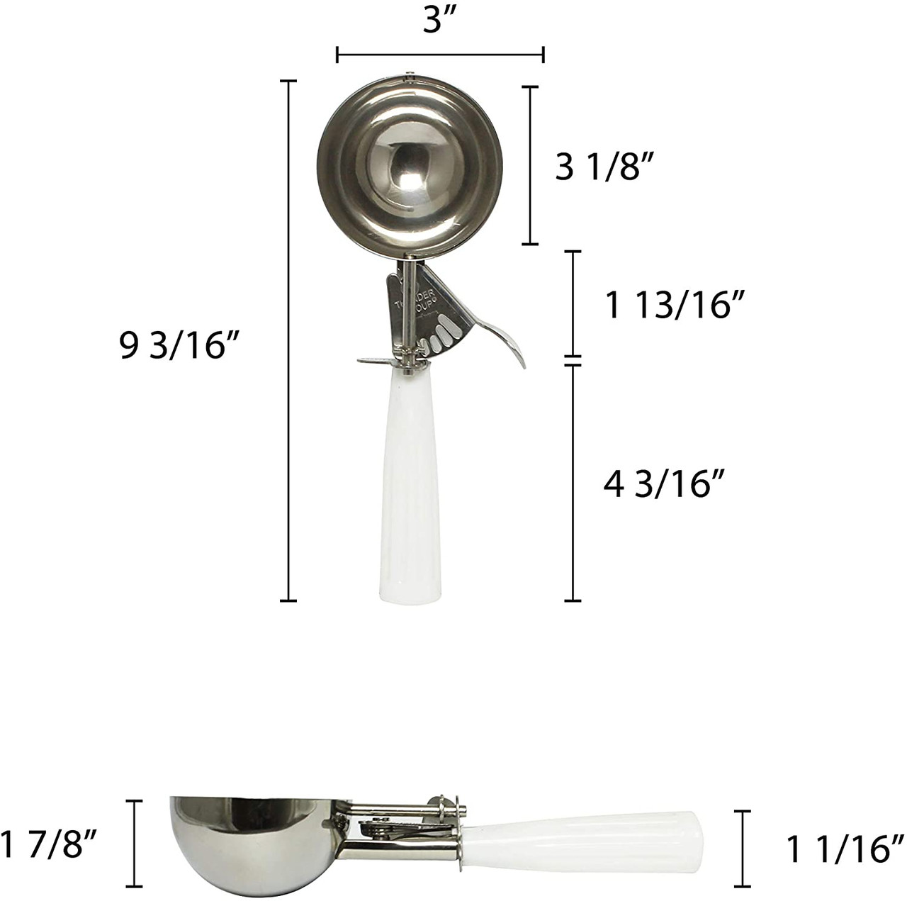 VOLLRATH #8 DISHER 4 OZ, STAINLESS - KOMMERCIAL KITCHENS