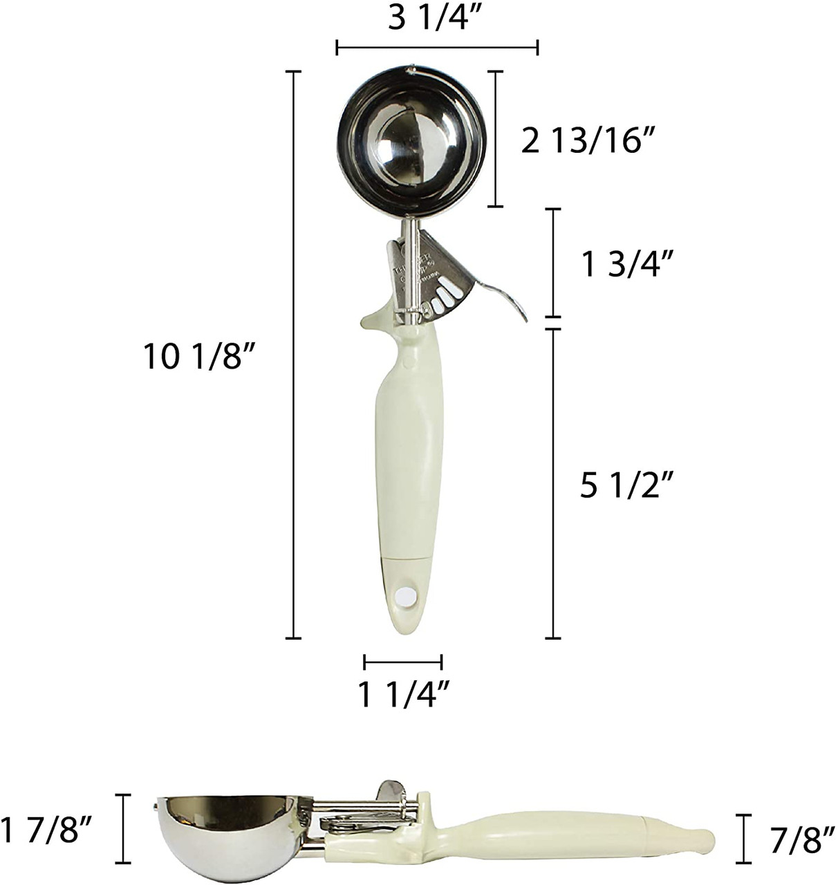 Thunder Group SLDS030L #30 Lever Disher with Ergonomic Handle, 1 oz.