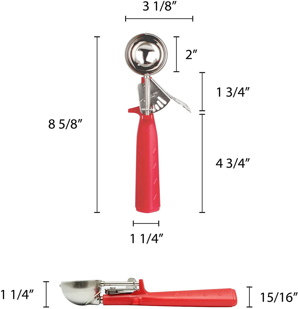 Choice #24 Red Thumb Press Disher - 1.33 oz.