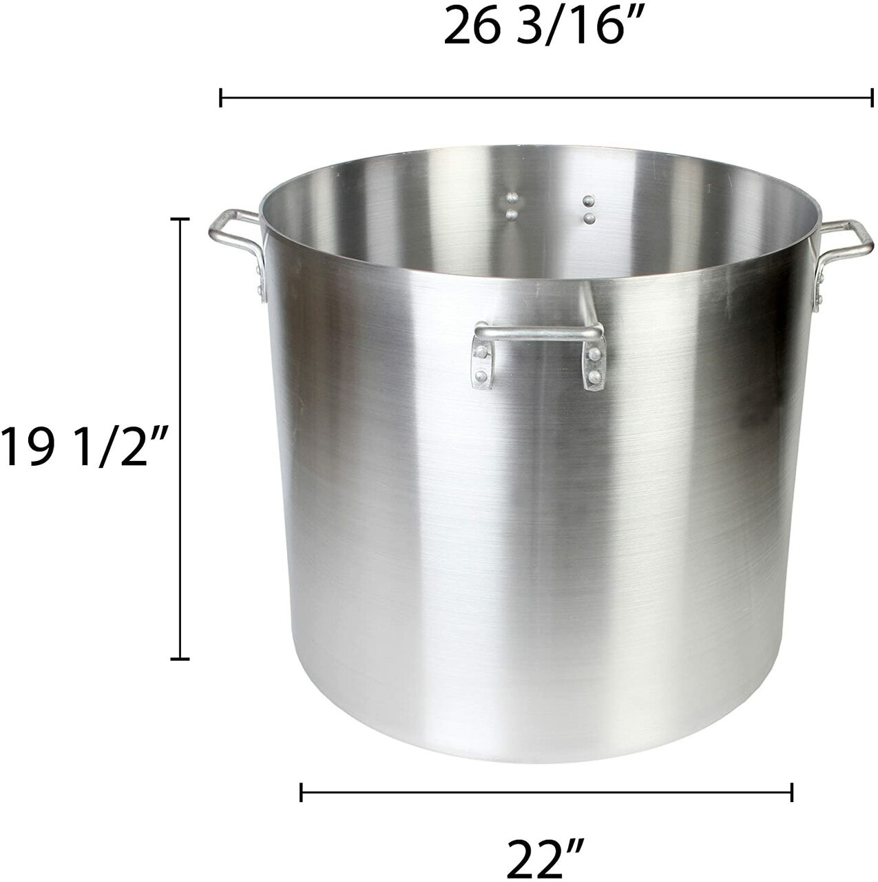 Stock Pot 30-Qt Heavy Duty 4mm Professional (1200) Aluminum Grade Extr –  Kitchen & Restaurant Supplies