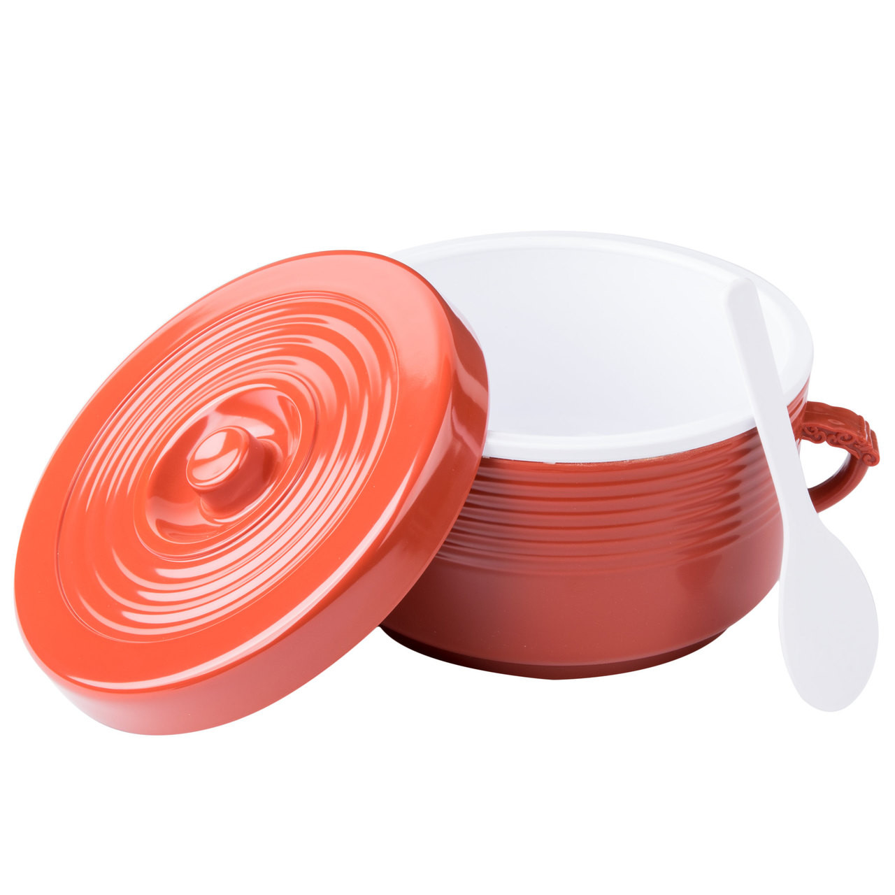 Thunder Group Round Red Rice Container Set