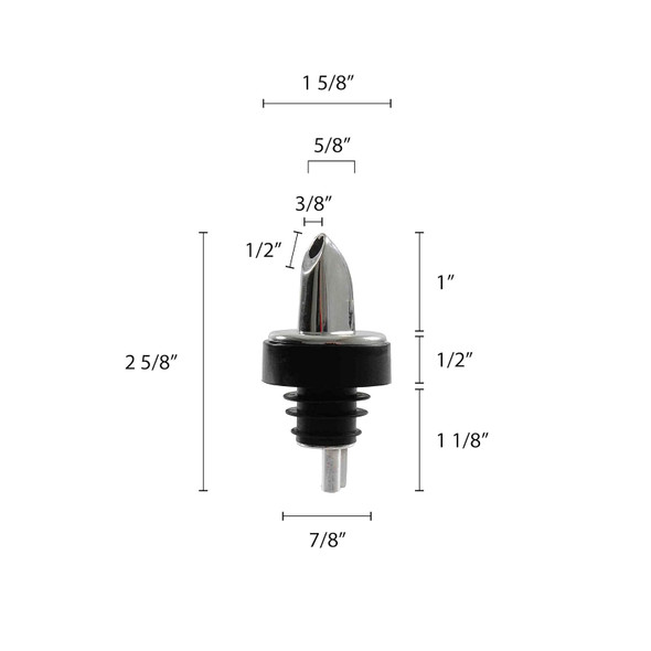 Chrome Short Spout Liquor Pourer