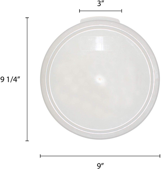 6 & 8 qt Translucent Round Polycarbonate Food Storage Container Lid (PLRFC0608TL)