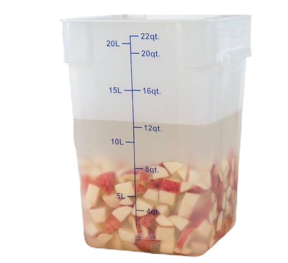 Choice 12 Qt. Clear Square Polycarbonate Food Storage Container