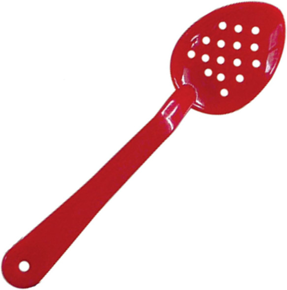 11" Polycarbonate Perforated Salad Bar / Buffet Spoon
