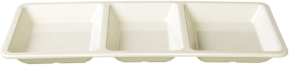 Thunder Group Passion Pearl, 3-Compartment Melamine Tray (PS5103V) 15" x 6.25" x 1.38"